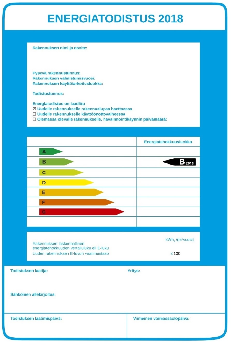 Energiatodistus esimerkki